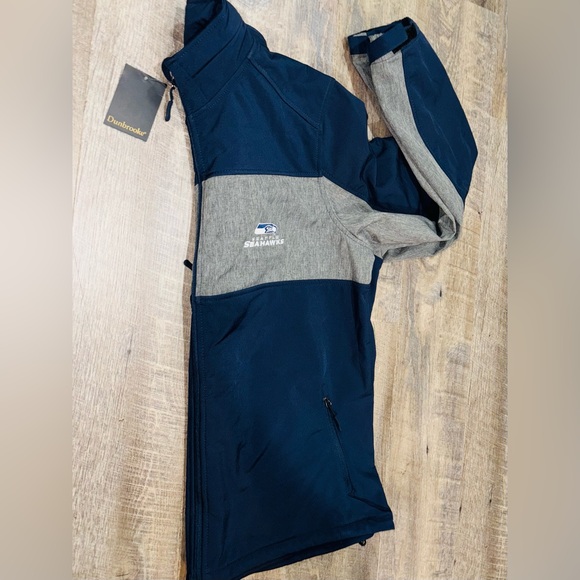 Seattle Seahawks Full Zip Soft shell Jacket / Men’s (XXL) -DUNBROOKE- - Picture 2 of 11